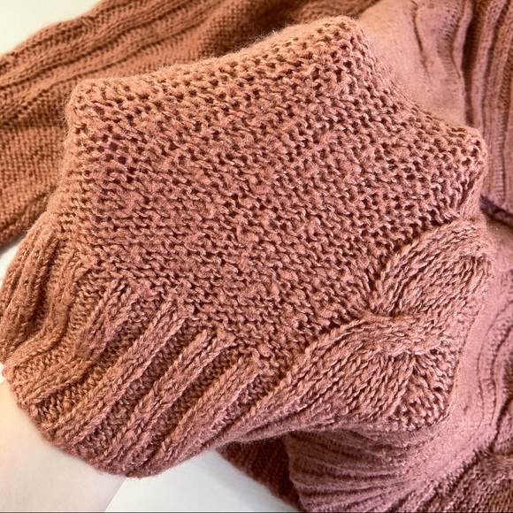 Self Esteem Mauve Cold Shoulder Cowl Neck Sweater - Picture 10 of 11